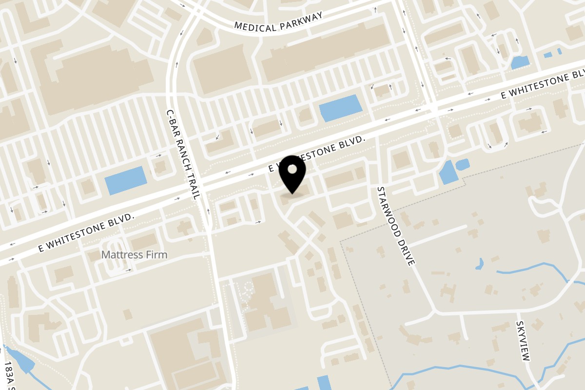 Map showing the location of Salt N Pepper Gourmet Indian Fare on 1468 E Whitestone Blvd #200 in Cedar Park